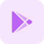 Square play button for android application store icon