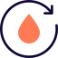 Blood supply transfusion process isolated on a white background icon