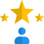 Star rated users for seo works isolated on a white background icon