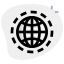 Worldwide connection of internet isolated on a white background icon