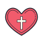 cruz de coração icon