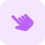 Single finger tap or click on touchscreen interface icon