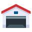 Garage ouvert icon