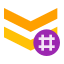 Chevron Hashtag icon