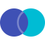 Mengendiagramm Schnittmenge & Differenzmenge links icon