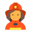 Bombero de sexo femenino icon