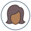 Женщина с типом кожи 6, в кружке icon