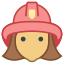 Bombero de sexo femenino icon