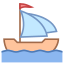 Mittelgroßes Segelschiff icon