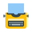 Typewriter With Paper icon