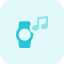 Music playback controls on digital smartwatch device icon