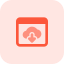 Cloud Computing download button under the landing page template icon