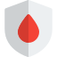 Blood bank verify and protect the blood type isolated on a white background icon