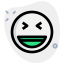 Grinning with wink pictorial representation emoji face icon