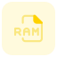 RAM file extension are used by RealPlayer to play offline or online audio files on your computer icon