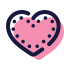 Corazón cosido icon