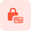 Credit card security with bit authentication layout icon