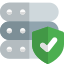 Firewall Shield protection from Malware and Virus on server computer icon