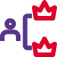 Multilevel ranking team structure of an organisation icon