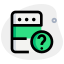 Server internal system with help and support options icon
