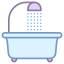 Dusche und Badewanne icon