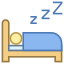 Dormindo na cama icon