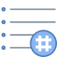 Lista hashtags icon