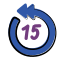 15 segundos Retroceder icon