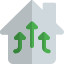 Air circulation outside in a smart home HVAC icon