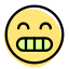 Happy reaction with teeth out visible smile icon