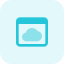 Cloud service support online on web browser icon