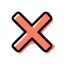 Error notification symbol for cancelling popup window icon