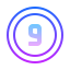 Circled 9 icon