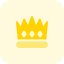 Royal kingdom crown with jewels embedded layout icon