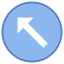 Circled Up Left icon