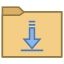 Cartella download icon