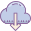 Von der Cloud herunterladen icon