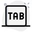 Tab function key for shifting to next menu icon