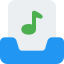 Audio file inbox attachment icon