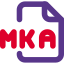 An MKA file is a audio file saved in the Matroska multimedia container format icon