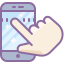 Écran tactile smartphone icon