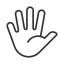 Hand With Splayed Fingers icon