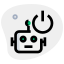 Power button of a robot isolated on a white background icon