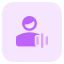 Audio shared by single user for the work purpose icon