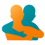 Menschen umarmendes Emoji icon