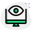 Eye safe vision of a desktop monitor with anti glare display icon