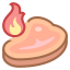 Steak brûlant icon