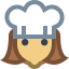 Cocinero de sexo femenino icon