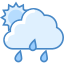 Partiellement nuageux avec pluie icon