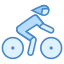 Radfahren auf Radstrecke icon